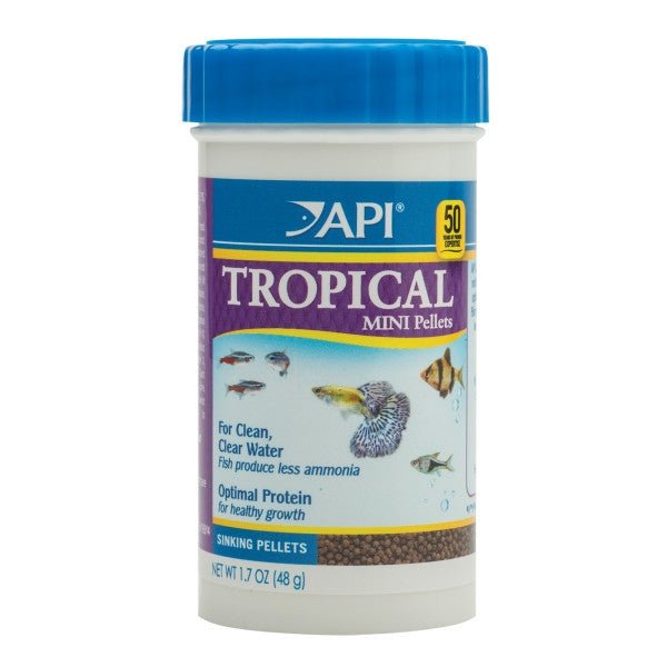 API MINI PELLETS TROPICAL FISH FOOD, 1.7 OZ - Shopivet.com