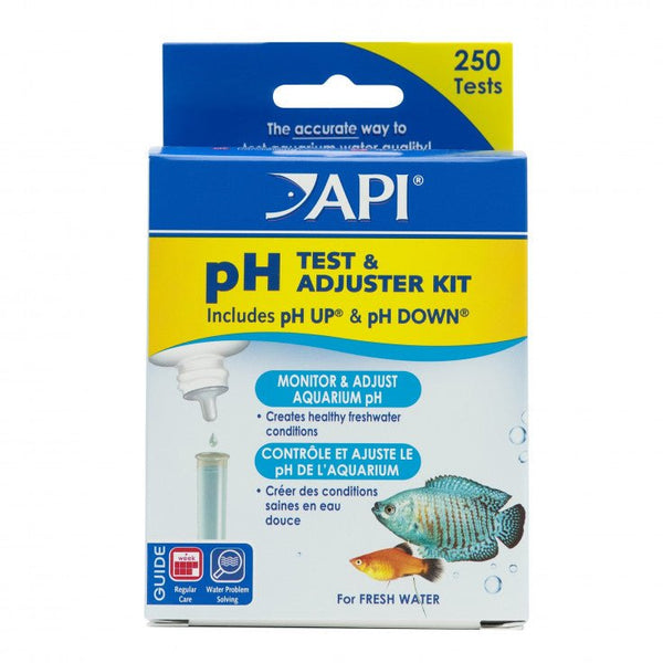 API PH FRESHWATER AQUARIUM TEST & ADJUSTER COMBO KIT, 250 COUNT - Shopivet.com