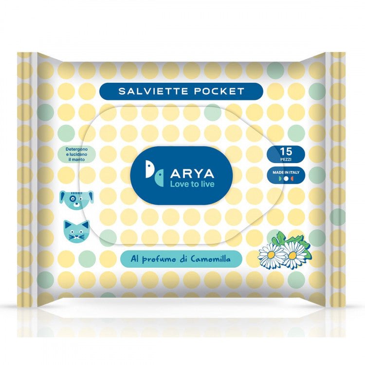 ARYA Wet Wipes Chamomile Pocket - Shopivet.com