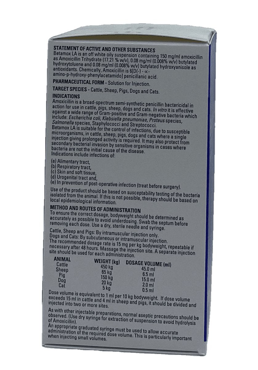 Betamox LA 100 ml - Shopivet.com