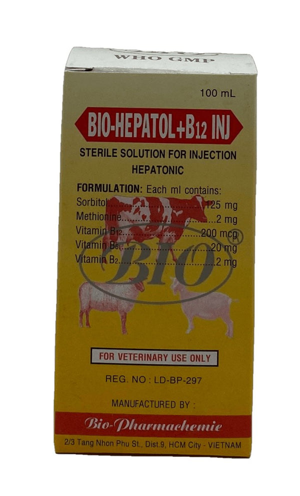 BIO-HEPATOL+B12 injection 100ml - Shopivet.com