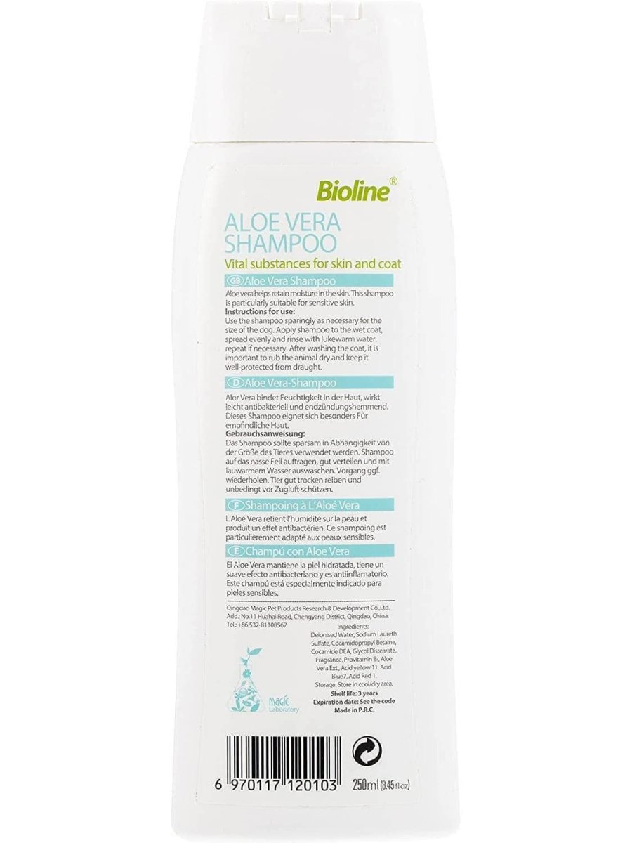 Bioline ALOE VERA SHAMPOO 250 ml - Shopivet.com