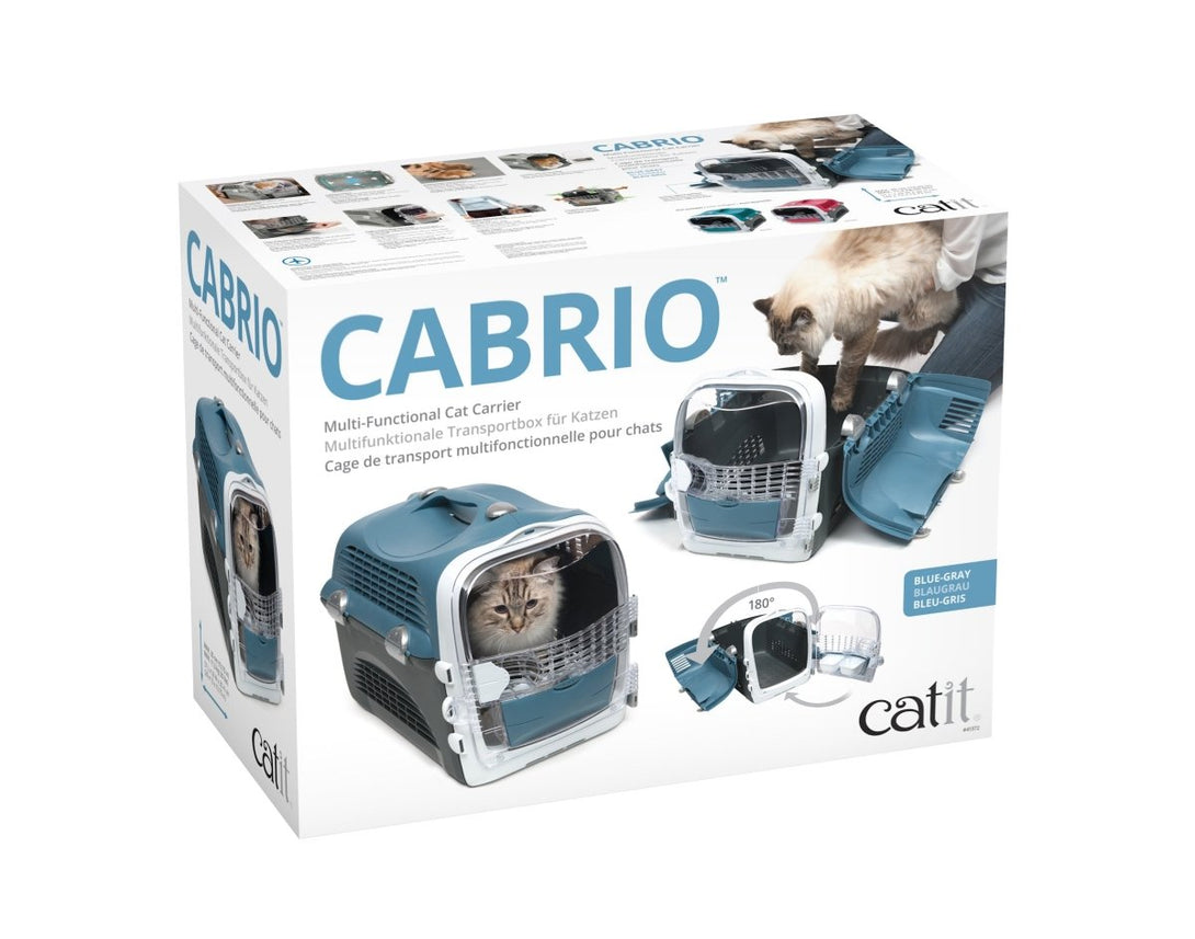 CABRIO CAT CARRIER SYSTEM - BLUE/GREY - Shopivet.com