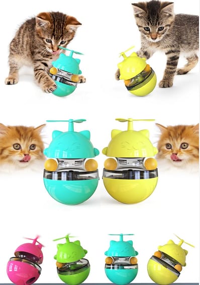 Cat Food Dispensing Ball Tumbler Feeder Ball - Shopivet.com