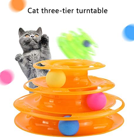 Cat Toys Plastic three Levels tower tracks - Shopivet.com