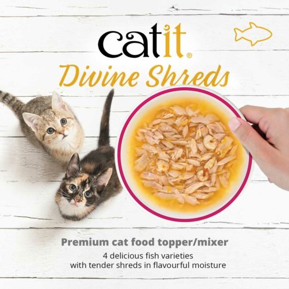 CATIT DIVINE SHREDS, TUNA WITH SHIRASU & SWEET POTATO 75G, 18PCS/BOX - Shopivet.com