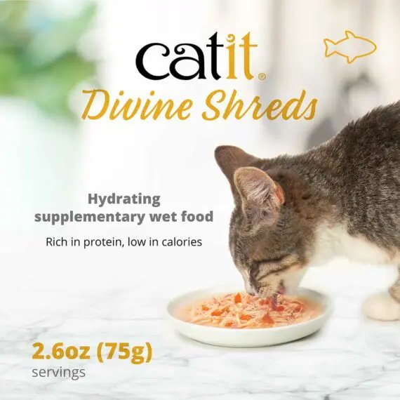 CATIT DIVINE SHREDS, TUNA WITH SHIRASU & SWEET POTATO 75G, 18PCS/BOX - Shopivet.com