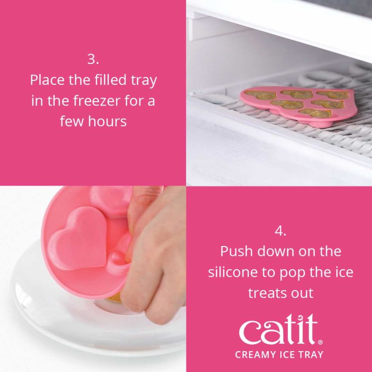 Catit Heart-Shaped Silicone Ice Tray - Shopivet.com