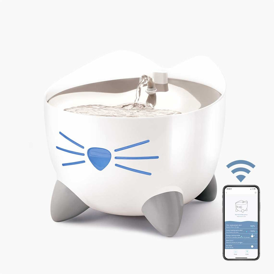 CATIT PIXI SMART FOUNTAIN WITH STAINLESS STEEL TOP 2L, WHITE - Shopivet.com