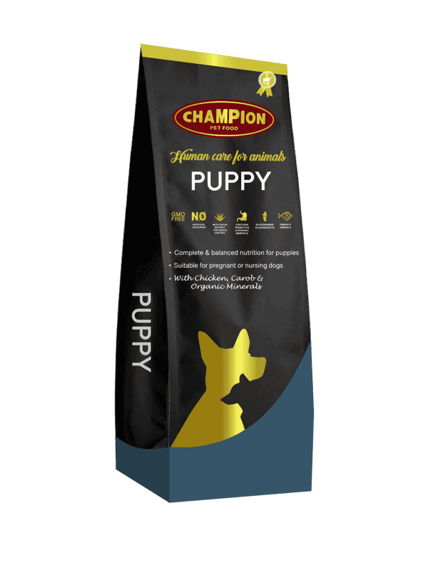 Champion PUPPY with chicken, carob & Organic minerals 3kg - Shopivet.com