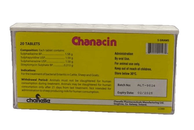 Chanacin 5gm 20 tablets - Shopivet.com