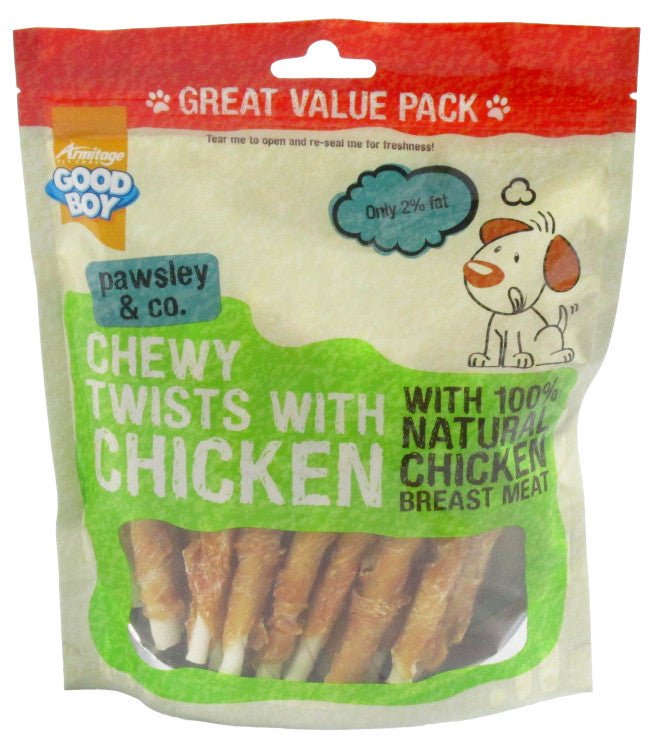 Chewy Chicken Twists - 320g Value Pack - Shopivet.com