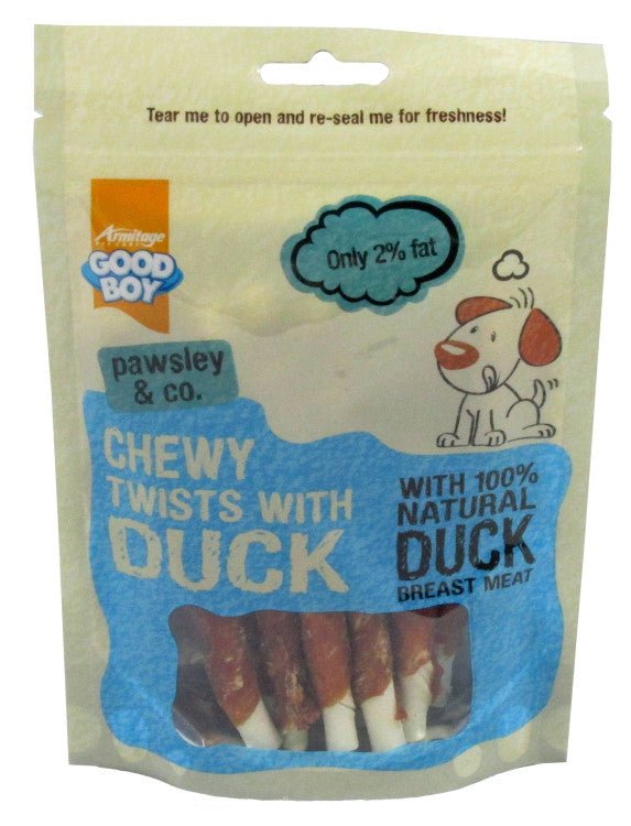 Chewy Duck Twists - 90g - Shopivet.com