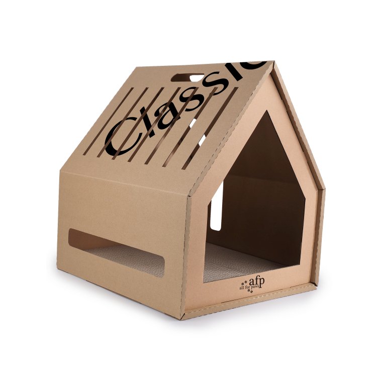 Classic Comfort - Home Sweet Home Cardboard Hideaway Scratcher - Shopivet.com