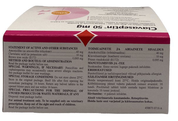 Clavaseptin 50mg 1 Box - Shopivet.com