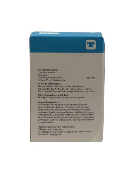 Clindamycin 75 mg 100Tablets - Shopivet.com