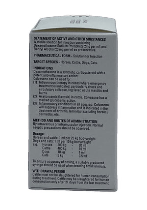 Colvasone 0.2% injection 50 ml - Shopivet.com