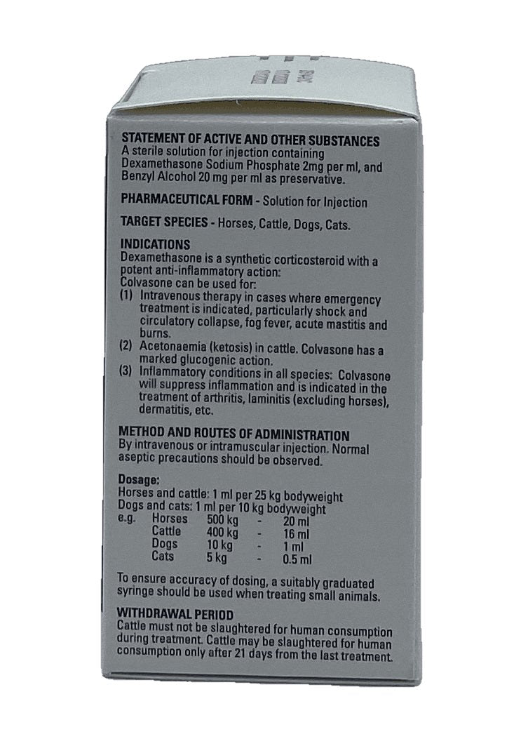 Colvasone 0.2% injection 50 ml - Shopivet.com