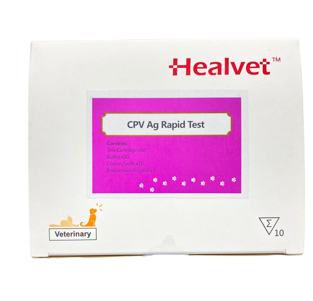 CPV-Ag 10 tests Healvet - Rapid test for Parvo in dogs - Shopivet.com