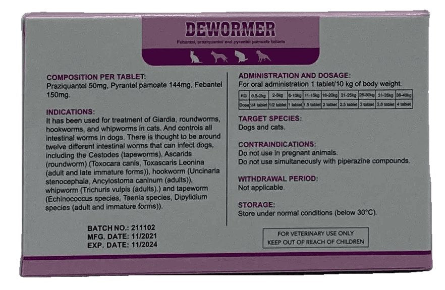 DEWORMER 12 tablets - Shopivet.com