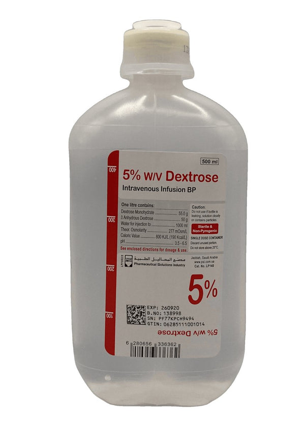 Dextrose 5% 500ml - Shopivet.com