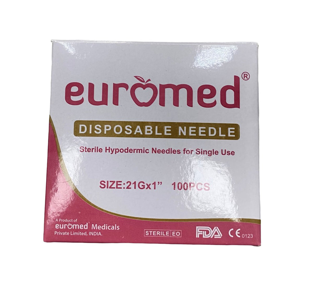 DISPOSABLE NEEDLE 21G euromed - Shopivet.com