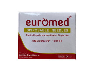 DISPOSABLE NEEDLE 25G euromed - Shopivet.com