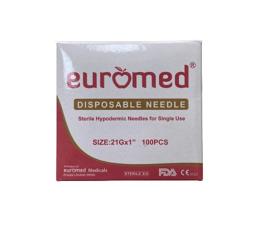 DISPOSABLE NEEDLE 25G euromed - Shopivet.com