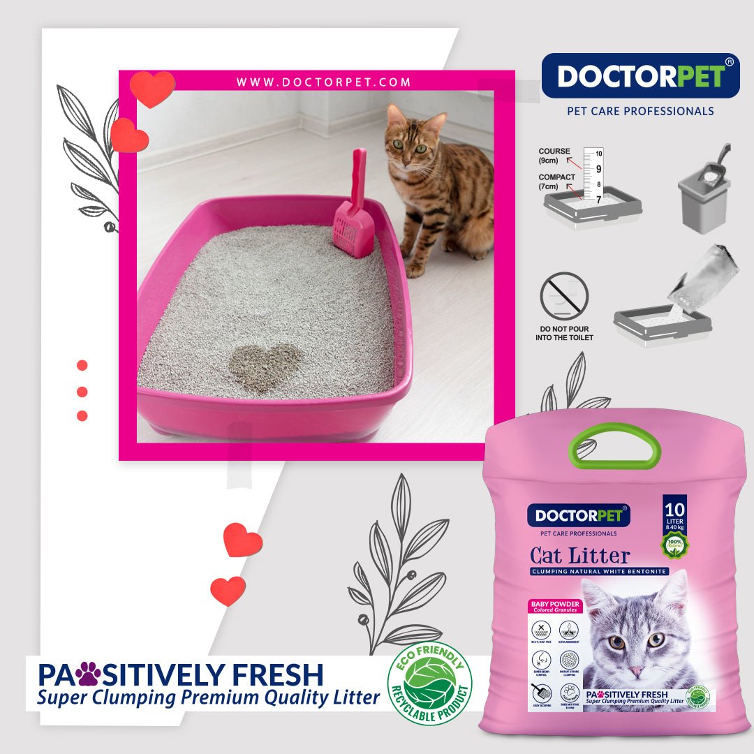 Doctor Pet CAT Litter Baby Powder 10L Tela - Shopivet.com