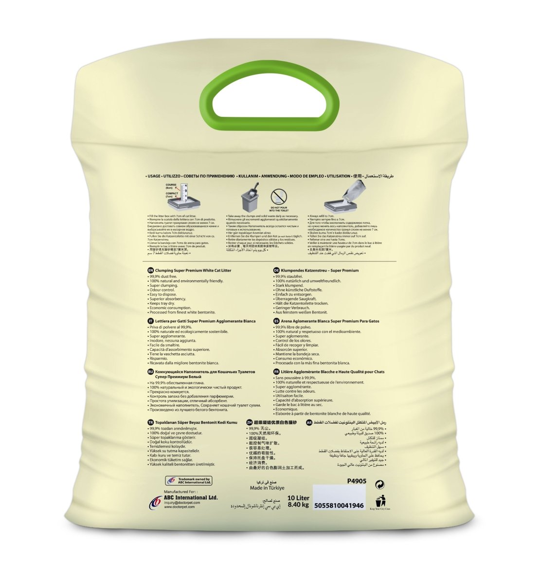 Doctor Pet CAT Litter UNSCENTED 10L Tela - Shopivet.com