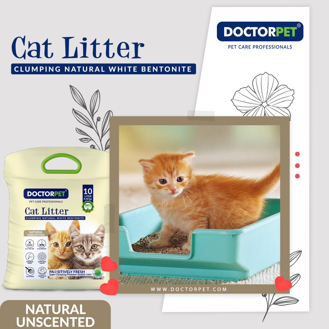 Doctor Pet CAT Litter UNSCENTED 10L Tela - Shopivet.com