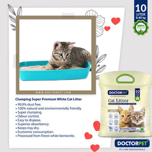 Doctor Pet CAT Litter UNSCENTED 10L Tela - Shopivet.com