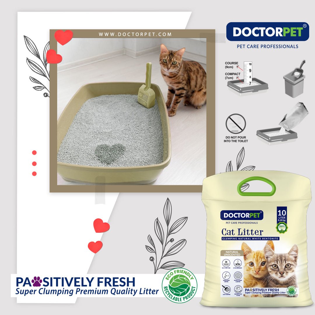Doctor Pet CAT Litter UNSCENTED 10L Tela - Shopivet.com