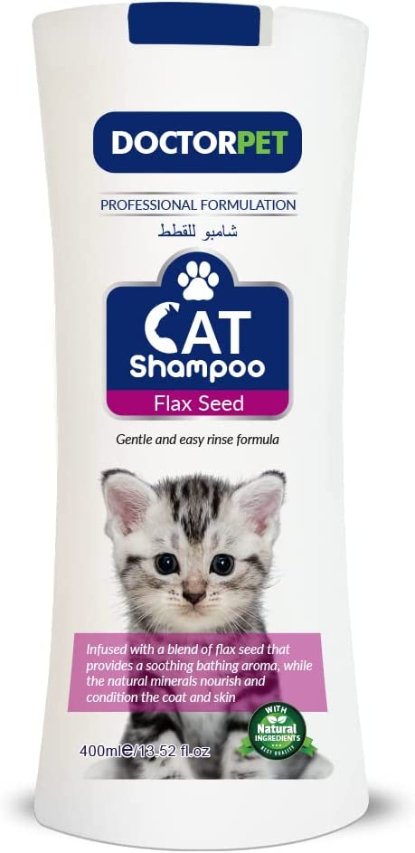 Doctor Pet Cat Shampoo 400ml Flax Seed - Shopivet.com