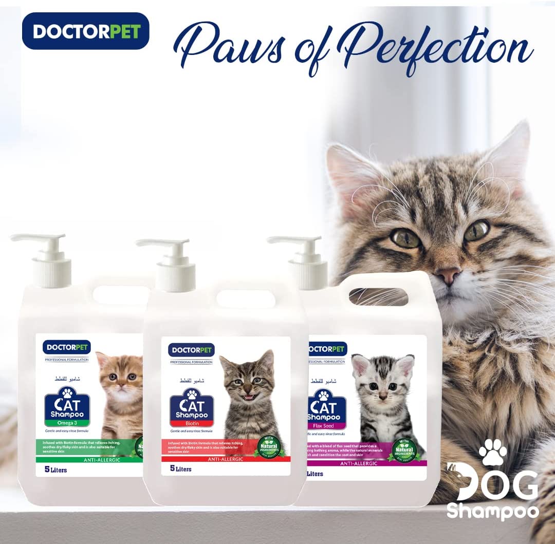 Doctor Pet Cat Shampoo 5ltr Flax Seed - Shopivet.com