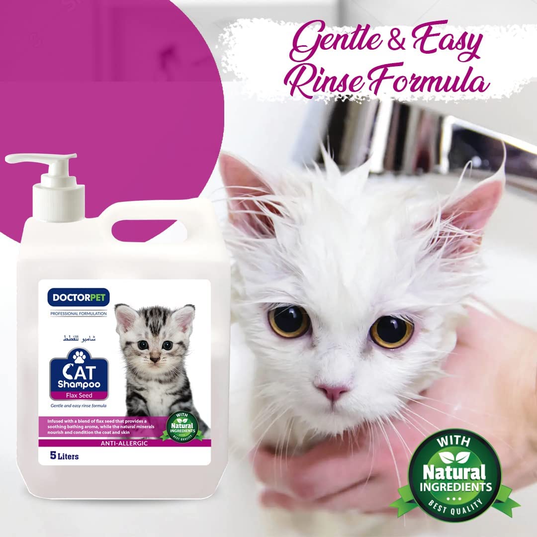 Doctor Pet Cat Shampoo 5ltr Flax Seed - Shopivet.com