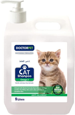 Doctor Pet Cat Shampoo 5ltr Omega 3 - Shopivet.com