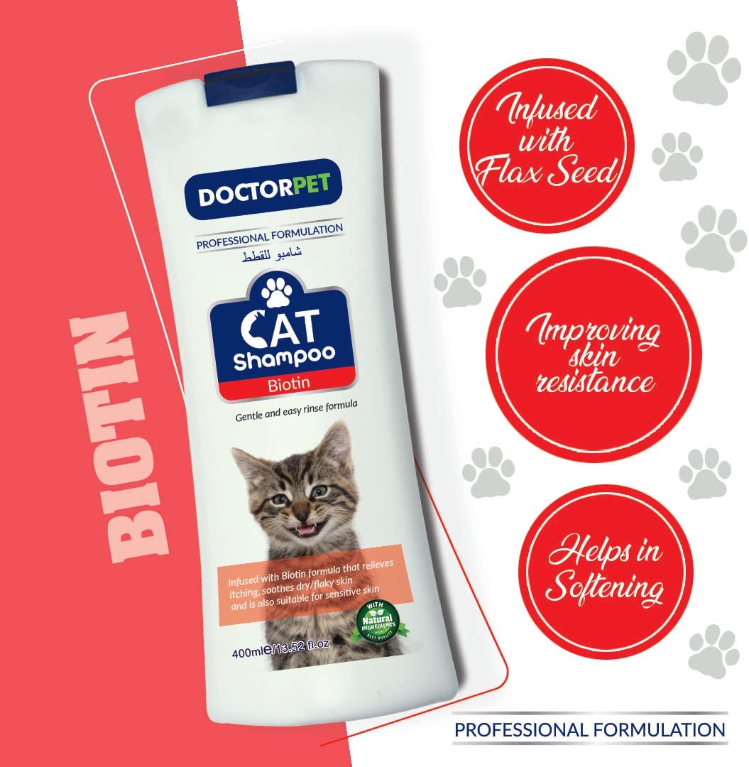 Doctor Pet Cat Shampoo Biotin 400ml - Shopivet.com