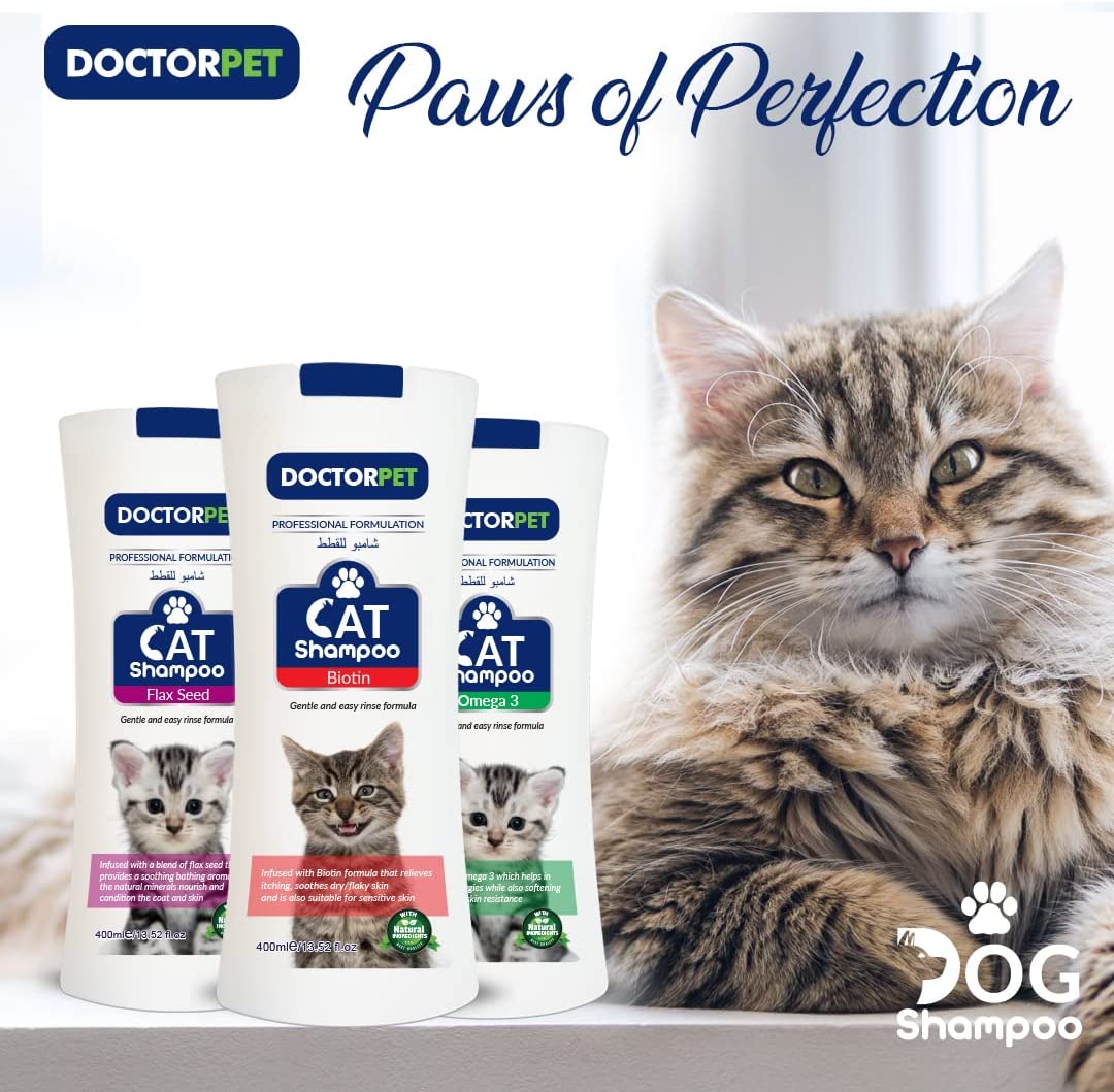 Doctor Pet Cat Shampoo Omega-3 400ml - Shopivet.com