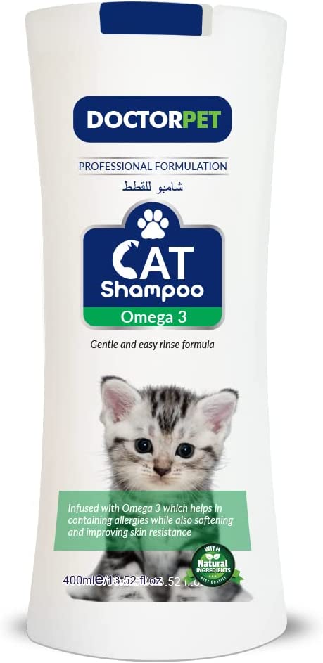 Doctor Pet Cat Shampoo Omega-3 400ml - Shopivet.com