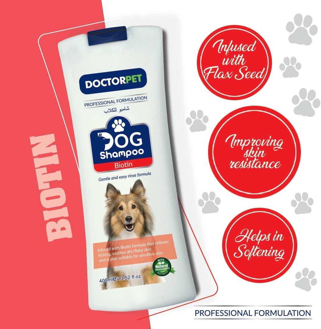 Doctor Pet Dog Shampoo 400ml Biotin - Shopivet.com