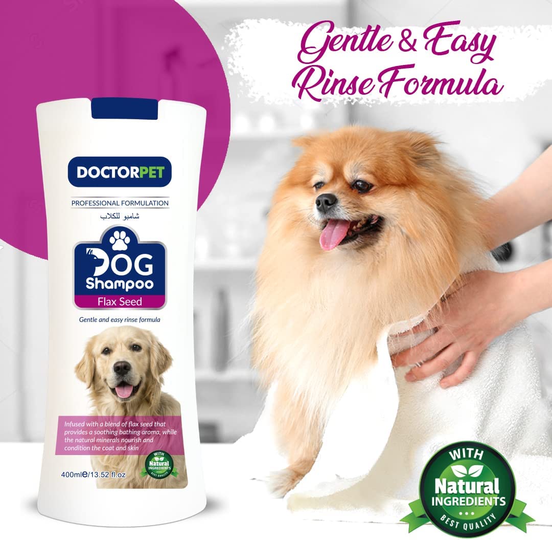 Doctor Pet Dog Shampoo 400ml Flax Seed - Shopivet.com