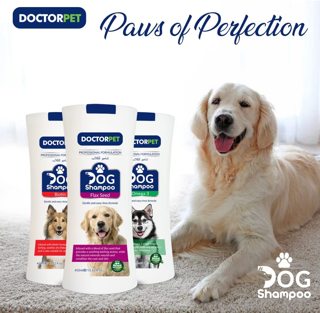 Doctor Pet Dog Shampoo 400ml Omega 3 - Shopivet.com