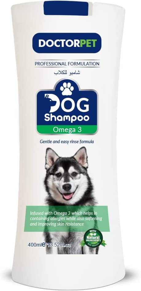 Doctor Pet Dog Shampoo 400ml Omega 3 - Shopivet.com