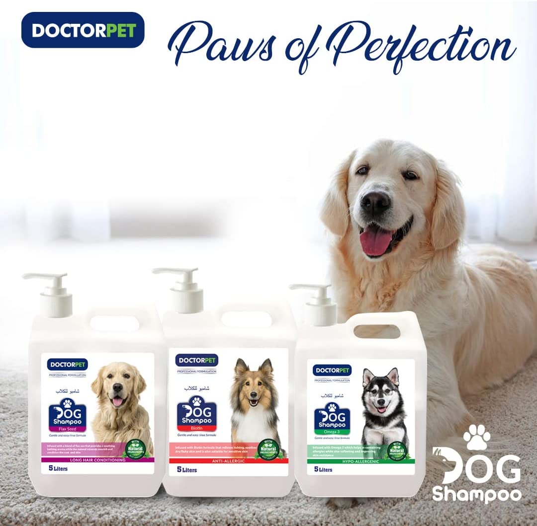 Doctor Pet Dog Shampoo 5ltr Flax Seed - Shopivet.com