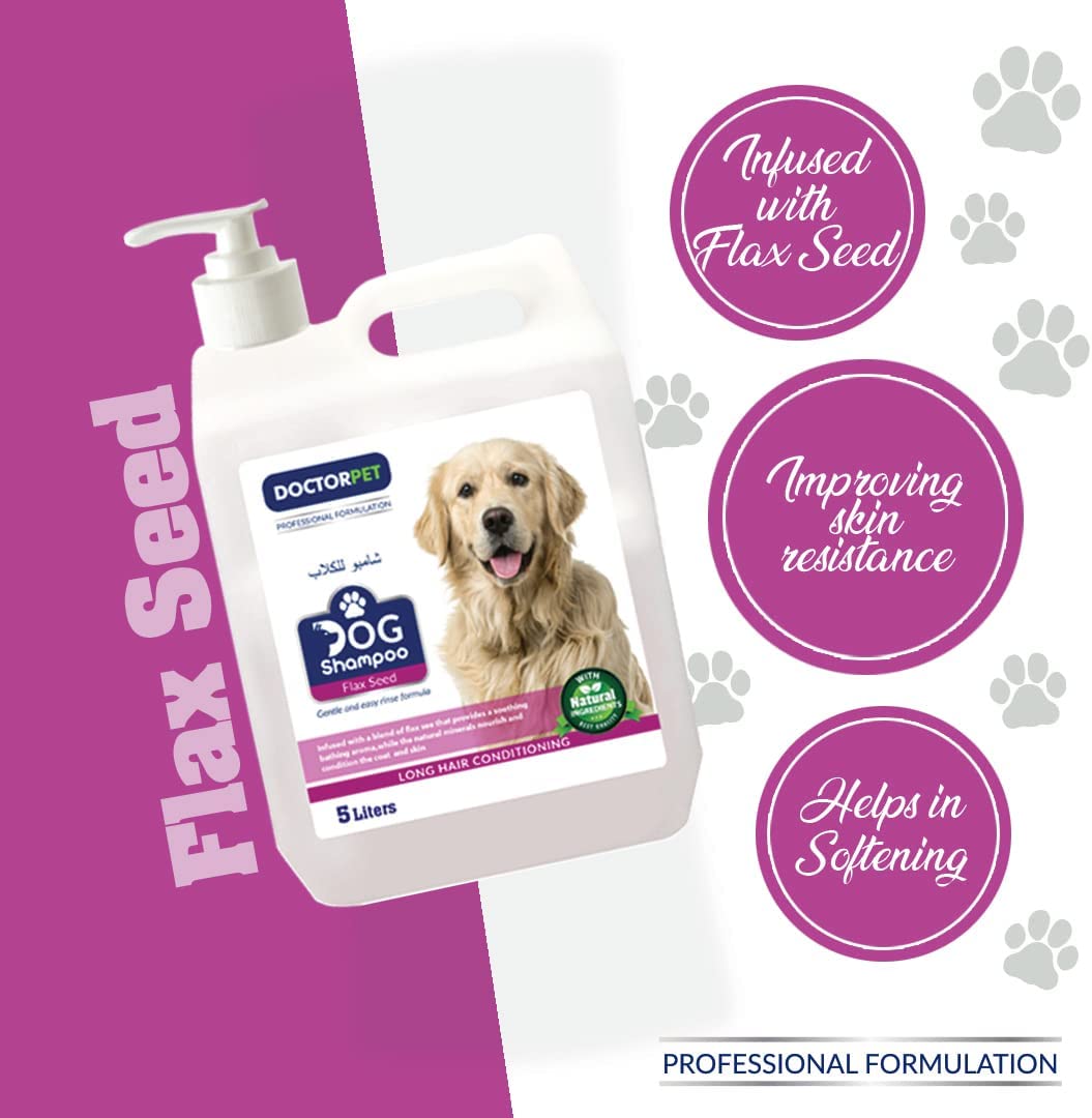 Doctor Pet Dog Shampoo 5ltr Flax Seed - Shopivet.com