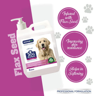 Doctor Pet Dog Shampoo 5ltr Flax Seed - Shopivet.com