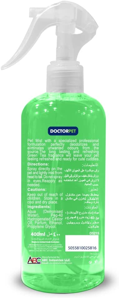 Doctor Pet Mist Green Tea 400ml - Shopivet.com