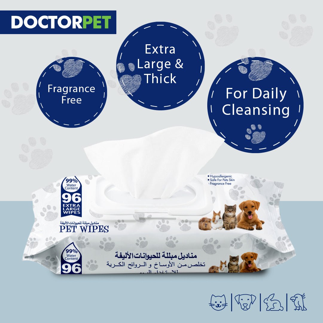 Doctor Pet Wipes 96's - Shopivet.com