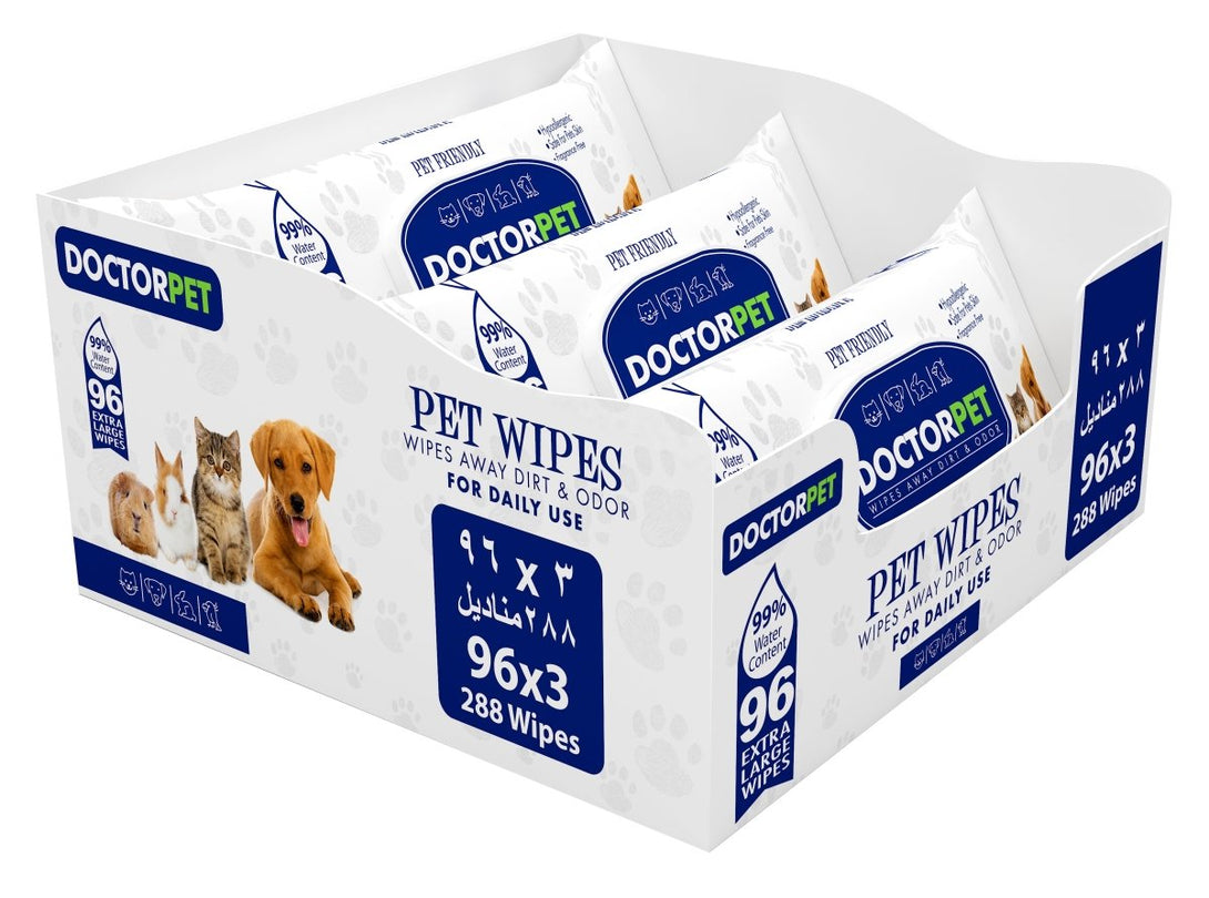 Doctor Pet Wipes 96's - Shopivet.com